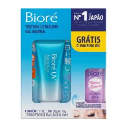 Kit Bioré Protetor Solar Facial Aqua Rich Fps50 70g + Óleo De Limpeza Facial 50ml