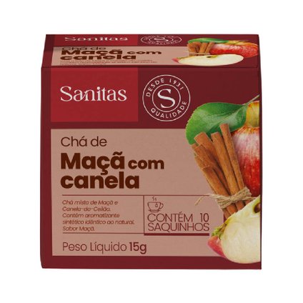 CHÁ SANITAS MAÇA COM CANELA 15G