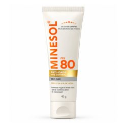 Protetor Solar Facial Minesol Anti-idade + Oil Control Sem Cor Fps80 40g