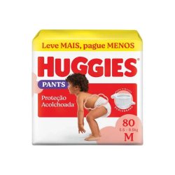 Fralda Huggies Máxima Proteção Bag Roupinha M Com 80 Unidades