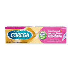Creme Fixador De Prótese Ultra Corega Max Fixação + Proteção Da Gengiva Aloe Vera 40g