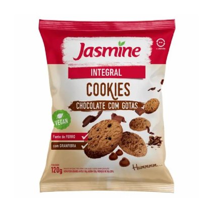 COOKIES JASMINE INTEGRAL CHOCOLATE COM GOTAS 120G