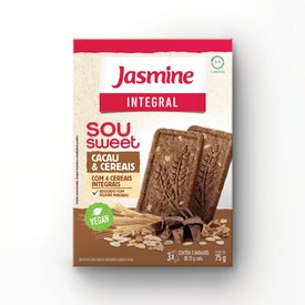 BISCOITO JASMINE INTEGRAL SOU SWEET CACAU CEREAIS 75G