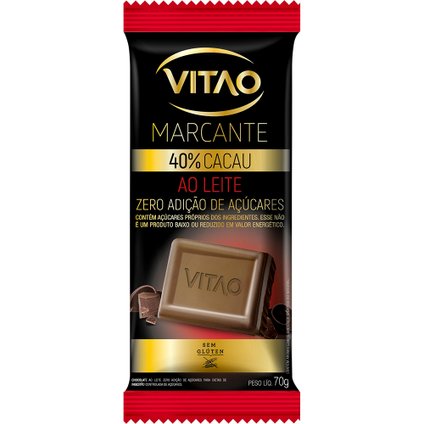 CHOCOLATE VITAO ZERO 40% CACAU AO LEITE 70G