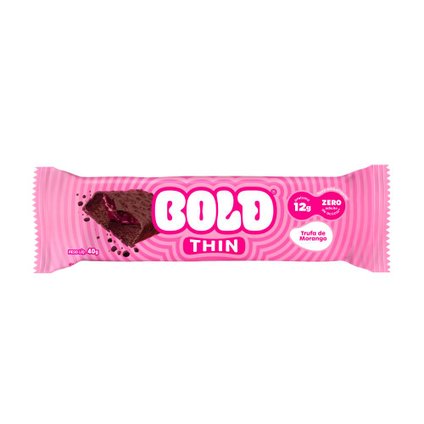 BARRA PROTEÍNA BOLD THIN TRUFA DE MORANGO 40G