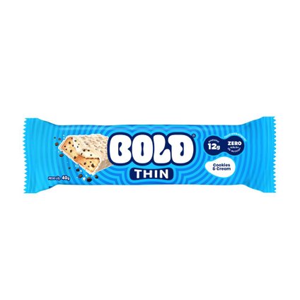 BARRA PROTEÍNA BOLD THIN COOKIES & CREAM 40G