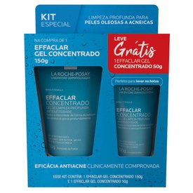 KIT GEL DE LIMPEZA LA ROCHE POSAY EFFACLAR 150G GANHE GEL DE LIMPEZA 50G