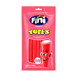 Bala Fini Tubes Morango 80g