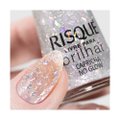 ESMALTE RISQUÉ LIVRE PARA BRILHAR GLITTER PRATA CAPRICHA NO GLOW 8ML