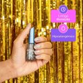ESMALTE RISQUÉ LIVRE PARA BRILHAR GLITTER AZUL DE PAETÊ NA AVENIDA 8ML