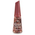 ESMALTE RISQUÉ LIVRE PARA BRILHAR GLITTER LARANJA E AZUL DONA DA FESTA 8ML