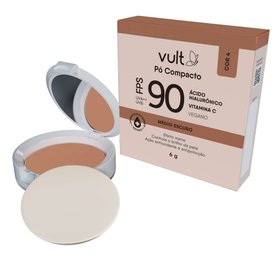 PÓ COMPACTO VULT FPS 90 COR 4 MÉDIO ESCURO 6G