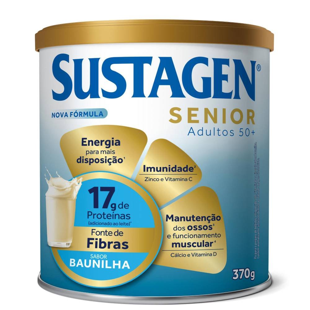 Complemento Alimentar Sustagen Senior Sabor Baunilha Lata 370g