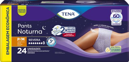ROUPA ÍNTIMA TENA PANTS NOTURNA  P/M COM 24 UNIDADES